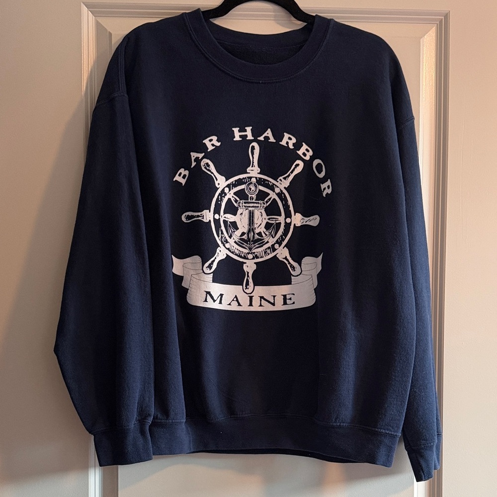 Navy Blue Graphic Men's Sweater